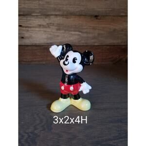 Vintage Mickey Mouse Figurine Ceramic Porcelain Walt Disney Productions Japan